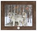 "Three Grey Wolves" by Anonymous Framed Art Print
